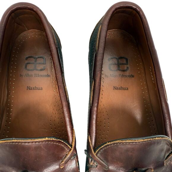 Allen‎ Edmonds Nashua 2 Tone Leather Tassel Kiltie Loafers Size 9 3E Extra Wide - Picture 5 of 12